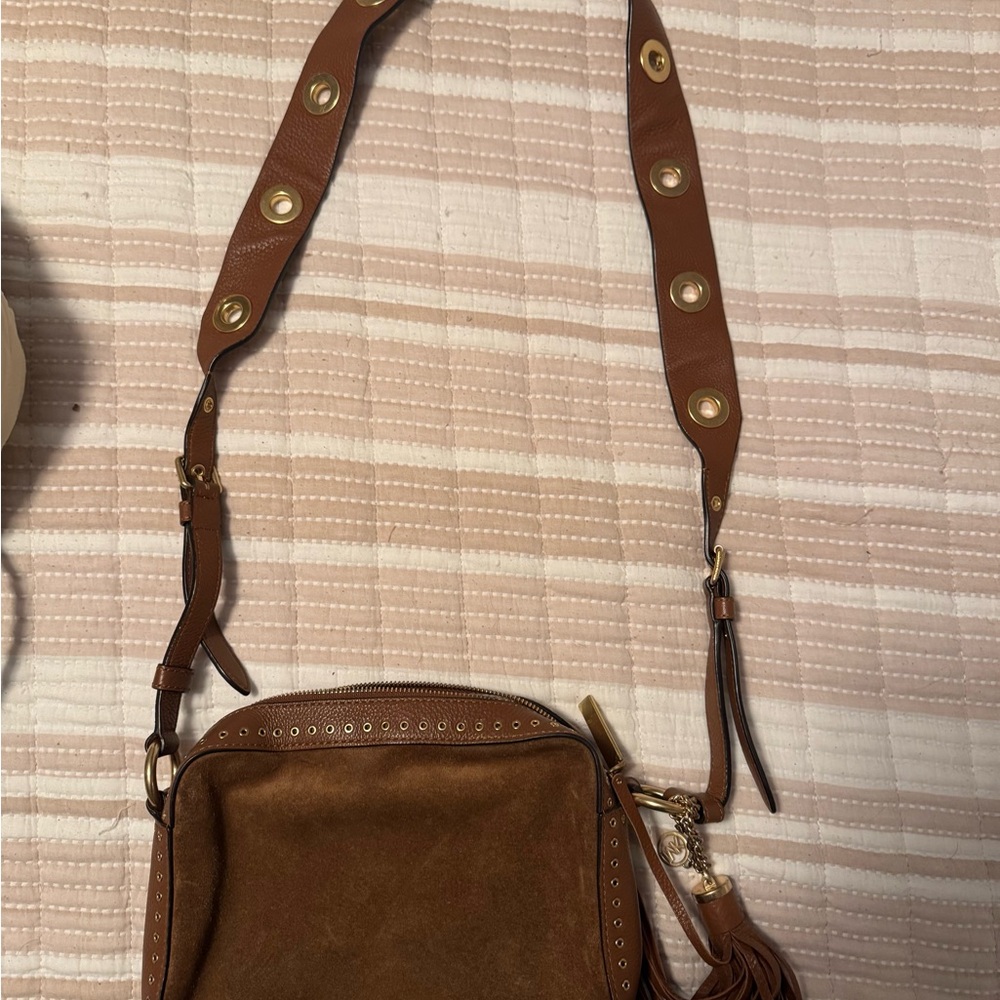 Michael Kors Brown Leather Crossbody Bag